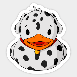 Dalmatian Dog Rubber Duck Sticker